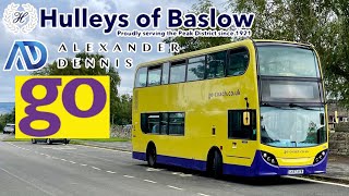 Hulleys Of Baslow 170 Chesterfield to Bakewell via Brampton amp Wadshelf Go Coach ADL Enviro400 [upl. by Asilet]