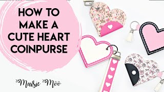 How to make a Valentine Heart Purse in Faux Leather on your Cricut Maker [upl. by Judas357]