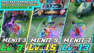 TIPS CARA CEPAT FARMING NAIK LEVEL DAN KAYA GOLD  ROTASI HERO HYPER FAST FARMING  MOBILE LEGENDS [upl. by Aynad]