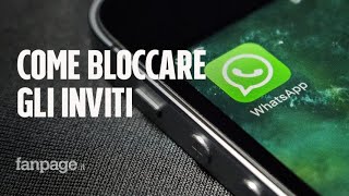 WhatsApp adesso si possono bloccare gli inviti ai gruppi ecco come fare [upl. by Balling655]