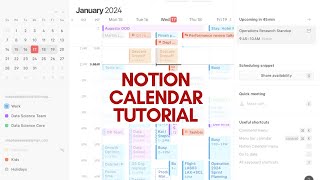 Notion calendar tutorial  How to calendar blocking using notion [upl. by Laohcin]