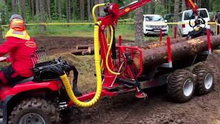 Kranman T2000EX 4WD  M36 crane New Professional Mini Forwarder [upl. by Bussy379]