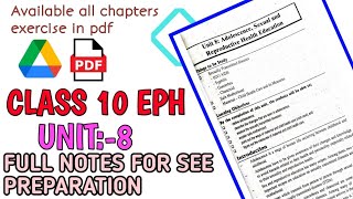 SEE EPH unit8 important questions for see preparation 2079 [upl. by Ahseet]