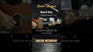 Dont Cry  Guns N Roses  EASY Guitar Tutorial with Chords  Lyrics  Guitar Lessons [upl. by Akeret]