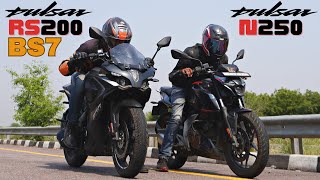 2023 Bajaj Pulsar RS200 BS7 vs Pulsar N250 Drag Race [upl. by Asyle588]