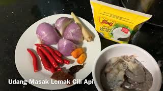 Cara masak udang masak lemak cili api [upl. by Romie]