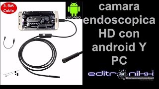 camara endoscopica HD con android [upl. by Noemys]