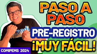 PASO A PASO del PREREGISTRO MUY FÁCIL  COMIPEMS 2024 [upl. by Relly]