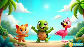 Green Turtle Green Turtle  Fun Animal Song for Kids  Learn Colors amp Animals [upl. by Jonme834]