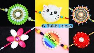 6 DIY Rakhi Making Ideas with Easily Available materials for Competition 2023How to make Rakhi [upl. by Hadsall530]