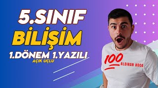 5 Sınıf Bilişim Teknolojileri 1 Dönem 1 Yazılı Soruları ve Çözümü Yeni � Çıkabilir 😊2024 [upl. by Eidlog545]