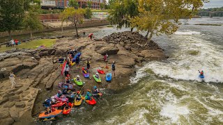 White Water Kayaking down the Chattahoochee River  Columbus Georgia [upl. by Bonar]