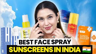 BEST FACE SPRAY SUNSCREENS In India 🇮🇳 2024 For ReApplication  FOR ALL SKIN TYPES  Chetali Chadha [upl. by Ecerahc]