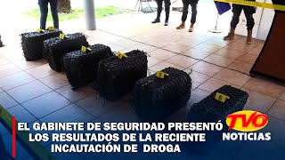 El gabinete de seguridad presentó los resultados de la reciente incautación de droga [upl. by Olathe19]