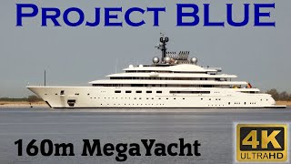 PROJECT BLUE auf der Weser  160 Meter Yacht zurück von Testfahrten [upl. by Chico]