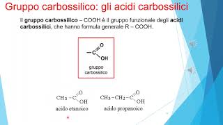 gruppi funzionalialdeidi chetoni acidi carbossilici [upl. by Sivi595]