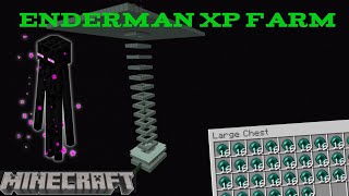 NEW Enderman XP Farm Minecraft 121 JAVA  BEDROCK EDITION [upl. by Ulrikaumeko]