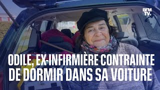 Dans la Manche Odile une exinfirmière est contrainte de dormir dans sa voiture [upl. by Ihcalam]