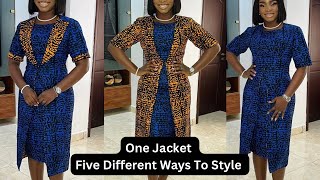 How to cut and sew a Reversible Jacket ll style in 5 different ways [upl. by Ecitnirp616]