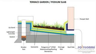 Polygomma EPDMBUTYL Waterproofing membrane use of roof garden [upl. by Geoff225]