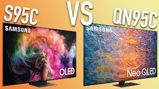 Samsung S95C OLED vs QN95C QLED Here’s Which TV You Should Get [upl. by Ag]