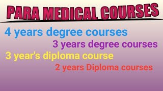 paramedicaldegreediplomacourses Paramedical courses amp Diploma course 4amp3 years 2 years diploma [upl. by Warwick]