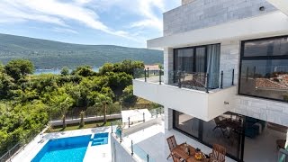 Herceg Novi Bay  Kumbor Contemporary Villa with Pool [upl. by Yenmor]