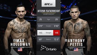 Max Holloway vs Anthony Pettis Full Fight Full HD [upl. by Treulich]