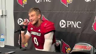 Louisville QB Tyler Shough Postgame Presser vs Georgia Tech 92124 [upl. by Kire54]