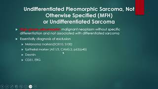 2024 09 17 Undifferentiated Pleomorphic Sarcoma bstpath [upl. by Udall207]