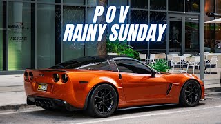 RAINY DAY RAW POWER Corvette C6 Z06 in Action [upl. by Bronez716]