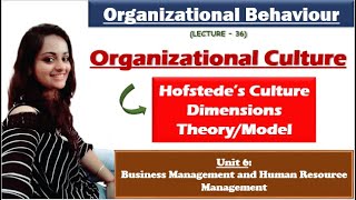 Hofstedes Culture Dimensions Theory Hofstede organizational culture model OB HRM NTAUGC NET [upl. by Adiela843]