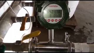 turbine flow meter with flamproof battery operated counter [upl. by Ahsiad]