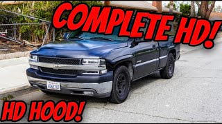 HD FRONT END CONVERSION  2000 SILVERADO SINGLE CAB [upl. by Rehtul]