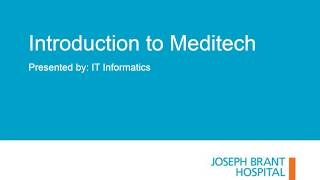 Introduction to Meditech [upl. by Goto]