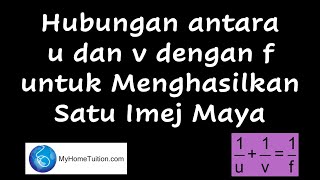 Fizik Tingkatan 4 KSSM Bab 6  Hubungan antara u amp v dengan f untuk Menghasilkan satu Imej Maya [upl. by Lamee]