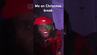 Me on Christmas break Christmas funny break subscribe shorts like [upl. by Ahsienak]