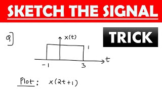 TRICK  Operation on signals Sketch the signals  Signals amp systems [upl. by Artenahs558]