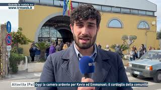 Altavilla Pa  Oggi la camera ardente per Kevin ed Emmanuel il cordoglio della comunità [upl. by Lehcar]