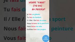 Conjuguer le verbe quotfairequot au présent en 1 min  Conjugating quotTo doquot in the Present Tense in 1 min [upl. by Assyli18]