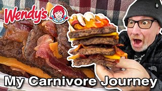 Wendys 🍔🥓 CARNIVORE Double Baconator 🍔🥓 1800 Calories • 20 77 [upl. by Hauger]