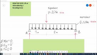 Stålkonstruksjoner beregning av bjelke [upl. by Herodias]