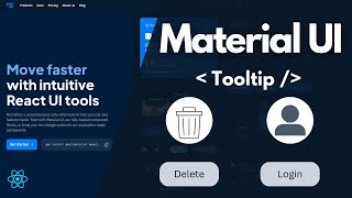 Tooltip  Hover Effect  Learn Material UI Components in React [upl. by Nerat]