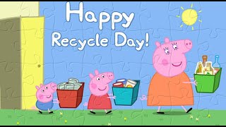 Peppa Pig George And Mummy Pig Are Recycling Environmental Eco Puzzle For Kids [upl. by Klenk]