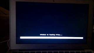 Macbook Air  Booting rEFIt to USB Drive for Windows 7 Install [upl. by Ethban]