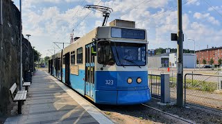 Gothenburg Göteborg tram line 7 TynneredCentralstationen with ASEA M31 323 [upl. by Zennas632]