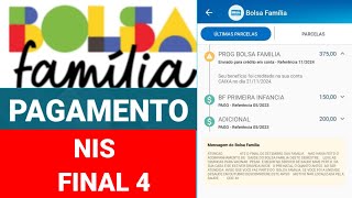 PAGAMENTO DO BOLSA FAMÍLIA NIS FINAL 4 LIBERADO PARA MOVIMENTAÇÃO NO CAIXA TEM [upl. by Raul]