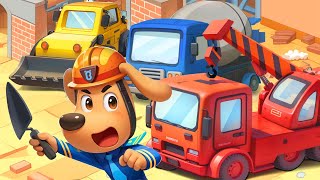 Construction Engineer  Construction Vehicles  Kids Cartoons  Sheriff Labrador  BabyBus [upl. by Swisher474]