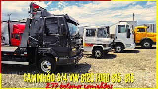 Caminhões 34 toco 4x2 e truck 6x2 MB 608 Mb 1111 Ford Cargo 815 816 Plataforma Guincho carroceria [upl. by Wilton]