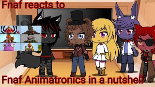 Gacha Video Fnaf reacts Fnaf Animatronics in a nutshell Special Project [upl. by Reppiks]